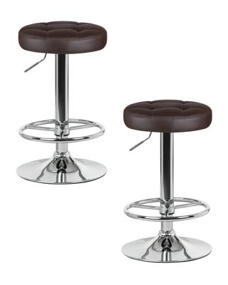 Стул барный DOBRIN Набор 2 шт Табурет барный DOBRIN BRUNO, коричневый арт. LM-5008-N_CH-M_EL-brown