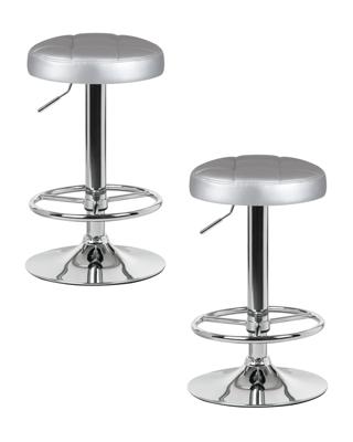 Стул барный DOBRIN Набор 2 шт Табурет барный DOBRIN BRUNO, серебряный арт. LM-5008-N_CH-M_EL-silver
