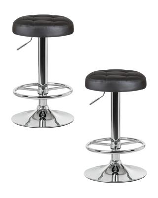 Стул барный DOBRIN Набор 2 шт Табурет барный DOBRIN BRUNO, чёрный арт. LM-5008-N_CH-M_EL-black