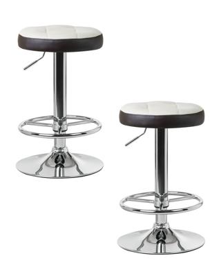 Стул барный DOBRIN Набор 2 шт Табурет барный DOBRIN BRUNO, кремово-коричневый арт. LM-5008-N_CH-M_EL-cream-brown