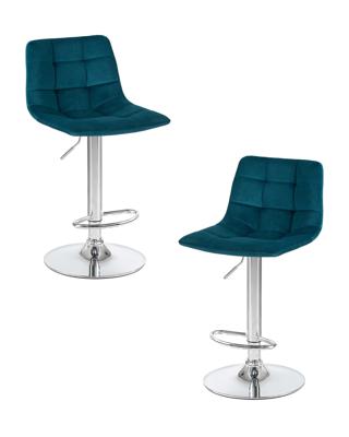 Стул барный DOBRIN Набор 2 шт Стул барный DOBRIN TAILOR, морской волны велюр (MJ9-99) арт. LM-5017-N_CH-M_V-MJ9-99