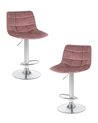 Стул барный DOBRIN Набор 2 шт Стул барный DOBRIN TAILOR, пудрово-розовый велюр (MJ9-32) арт. LM-5017-N_CH-M_V-MJ9-32