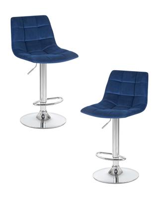 Стул барный DOBRIN Набор 2 шт Стул барный DOBRIN TAILOR, синий велюр (MJ9-117) арт. LM-5017-N_CH-M_V-MJ9-117