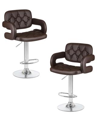 Стул барный DOBRIN Набор 2 шт Стул барный DOBRIN TIESTO, коричневый арт. LM-3460-N_CH-M_EL-brown