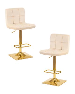 Стул барный DOBRIN Набор 2 шт Стул барный DOBRIN GOLDIE, бежевый велюр (MJ9-10) арт. LM-5016-N_G-M_V-MJ9-10
