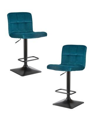 Стул барный DOBRIN Набор 2 шт Стул барный DOBRIN DOMINIC, морской волны велюр (MJ9-99) арт. LM-5018-N_B-M_V-MJ9-99