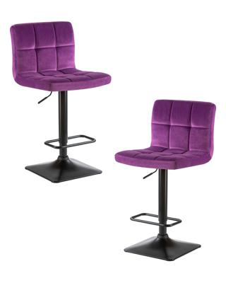 Стул барный DOBRIN Набор 2 шт Стул барный DOBRIN DOMINIC, фиолет велюр (MJ9-58) арт. LM-5018-N_B-M_V-MJ9-58