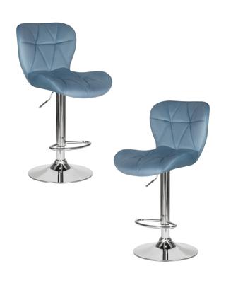 Стул барный DOBRIN Набор 2 шт Стул барный DOBRIN BARNY, пудрово-голубой велюр (MJ9-74) арт. LM-5022-N_CH-M_V-MJ9-74