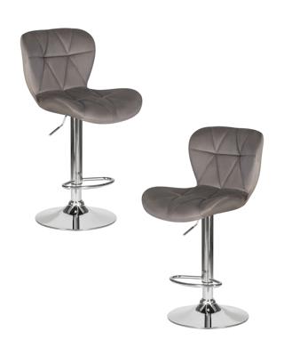 Стул барный DOBRIN Набор 2 шт Стул барный DOBRIN BARNY, серый велюр (MJ9-75) арт. LM-5022-N_CH-M_V-MJ9-75