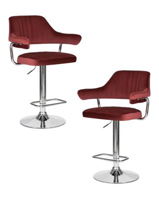 Стул барный DOBRIN Набор 2 шт Стул барный DOBRIN CHARLY, винный велюр (MJ9-35) арт. LM-5019-N_CH-M_V-MJ9-35