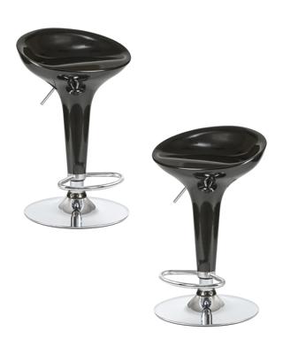 Стул барный DOBRIN Набор 2 шт Стул барный DOBRIN BOMBA, чёрный арт. LM-1004-N_CH-M_ABS-black