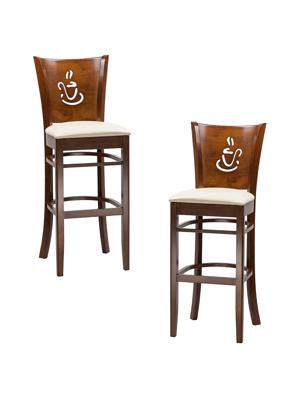 Стул барный DOBRIN Набор 2 шт Стул барный DOBRIN JERRY BAR, шоколад, кремовый арт. LMU-9131-N_TR_EL-cream