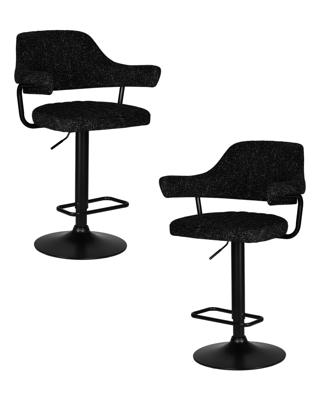 Стул барный DOBRIN Набор 2 шт Стул барный DOBRIN CHARLY BLACK, черный твид (LEO18) арт. LM-5019-N_B-M_CT-LEO18