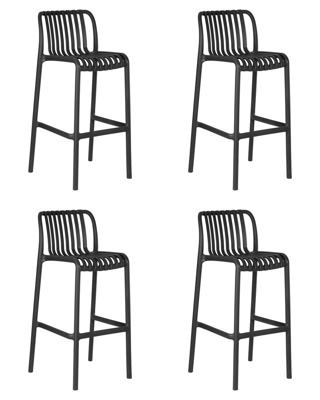 Стул барный DOBRIN Набор 4 шт Стул барный DOBRIN CHLOE BAR, темно-серый арт. LMZL-PP777-N_P-GR-04