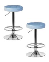 Стул барный DOBRIN Набор 2 шт Табурет барный DOBRIN BRUNO, пудрово-голубой велюр (MJ9-74) арт. LM-5008-N_CH-M_V-MJ9-74
