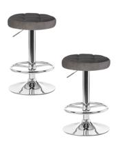 Стул барный DOBRIN Набор 2 шт Табурет барный DOBRIN BRUNO, серый велюр (MJ9-75) арт. LM-5008-N_CH-M_V-MJ9-75