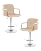 Стул барный DOBRIN Набор 2 шт Стул барный DOBRIN KRUGER ARM, бежевый велюр (MJ9-10) арт. LM-5011-N_CH-M_V-MJ9-10