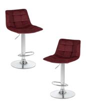 Стул барный DOBRIN Набор 2 шт Стул барный DOBRIN TAILOR, винный велюр (MJ9-35) арт. LM-5017-N_CH-M_V-MJ9-35