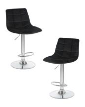 Стул барный DOBRIN Набор 2 шт Стул барный DOBRIN TAILOR, черный велюр (MJ9-101) арт. LM-5017-N_CH-M_V-MJ9-101