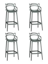 Стул барный DOBRIN Набор 4 шт Стул барный DOBRIN MASTERS BAR, тёмно-серый (GR-04) арт. LMZL-PP601C-N_P-GR-04