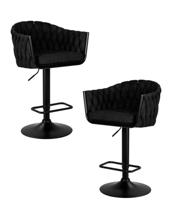 Стул барный DOBRIN Набор 2 шт Стул барный DOBRIN LEON, черная ткань (LAR-275-33) арт. LM-9690-N_B-M_TT-LAR-275-50