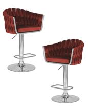 Стул барный DOBRIN Набор 2 шт Стул барный DOBRIN MARCEL, винный велюр (MJ9-35) арт. LM-9692-N_CH-M_V-MJ9-35