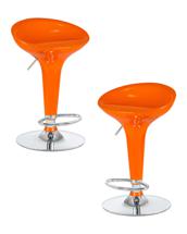 Стул барный DOBRIN Набор 2 шт Стул барный DOBRIN BOMBA, оранжевый арт. LM-1004-N_CH-M_ABS-orange
