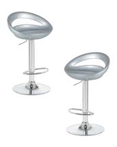 Стул барный DOBRIN Набор 2 шт Стул барный DOBRIN DISCO, серебряный арт. LM-1010-N_CH-M_ABS-silver