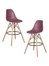 Стул барный DOBRIN Набор 2 шт Стул барный DOBRIN DSW BAR, ножки светлый бук, цвет пыльная роза (NX-P-11) арт. LMZL-PP638G-N_LB-MTR_P-NX-P-11