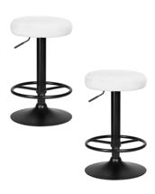 Стул барный DOBRIN Набор 2 шт Табурет барный DOBRIN TEDDY BLACK, белый букле (13) арт. LM-5038-N_B-M_CB-white