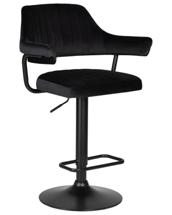 Стул барный DOBRIN Стул барный DOBRIN CHARLY BLACK, черный велюр (MJ9-101) арт. LM-5019_B-M_V-MJ9-101