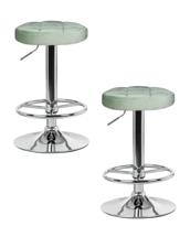 Стул барный DOBRIN Набор 2 шт Табурет барный DOBRIN BRUNO, пудрово-мятный велюр (MJ9-87) арт. LM-5008-N_CH-M_V-MJ9-87