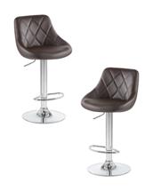 Стул барный DOBRIN Набор 2 шт Стул барный DOBRIN LOGAN, коричневый арт. LM-5007-N_CH-M_EL-brown