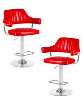 Стул барный DOBRIN Набор 2 шт Стул барный DOBRIN CHARLY, красный крокодил арт. LM-5019-N_CH-M_EL-red-crocodile