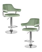 Стул барный DOBRIN Набор 2 шт Стул барный DOBRIN CHARLY, пудрово-мятный велюр (MJ9-87) арт. LM-5019-N_CH-M_V-MJ9-87