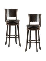 Стул барный DOBRIN Набор 2 шт Стул барный DOBRIN TONY BAR, капучино, чёрный арт. LMU-9292-N_TR_EL-black