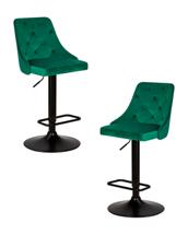 Стул барный DOBRIN Набор 2 шт Стул барный DOBRIN JOSEPH BLACK, зеленый велюр (MJ9-88) арт. LM-5021-N_B-M_V-MJ9-88