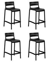 Стул барный DOBRIN Набор 4 шт Стул полубарный DOBRIN NESSA, черный (B-03) арт. LMZL-PP905-1-N_P_B-03