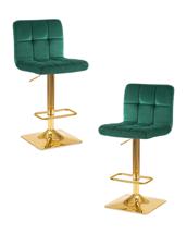 Стул барный DOBRIN Набор 2 шт Стул барный DOBRIN GOLDIE, зеленый велюр (MJ9-88) арт. LM-5016-N_G-M_V-MJ9-88