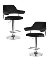 Стул барный DOBRIN Набор 2 шт Стул барный DOBRIN CHARLY, черный велюр (MJ9-101) арт. LM-5019-N_CH-M_V-MJ9-101