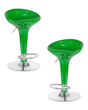 Стул барный DOBRIN Набор 2 шт Стул барный DOBRIN BOMBA, зелёный металлик арт. LM-1004-N_CH-M_ABS-green-metallic