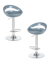 Стул барный DOBRIN Набор 2 шт Стул барный DOBRIN DISCO, серый арт. LM-1010-N_CH-M_ABS-grey