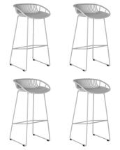 Стул барный DOBRIN Набор 4 шт Стул барный DOBRIN FRANK, светло-серый арт. LMZL-PP775A-N_M_P-GR-01