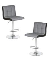 Стул барный DOBRIN Набор 2 шт Стул барный DOBRIN CANDY, светло-серый-чёрный арт. LM-5006-N_CH-M_EL-light-grey-black
