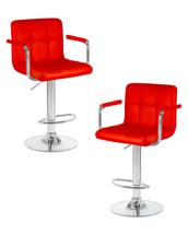 Стул барный DOBRIN Набор 2 шт Стул барный DOBRIN KRUGER ARM, красный арт. LM-5011-N_CH-M_EL-red