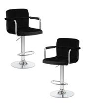 Стул барный DOBRIN Набор 2 шт Стул барный DOBRIN KRUGER ARM, черный велюр (MJ9-101) арт. LM-5011-N_CH-M_V-MJ9-101