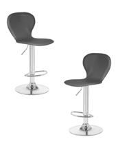 Стул барный DOBRIN Набор 2 шт Стул барный DOBRIN ELISA, серый арт. LM-2640-N_CH-M_EL-grey