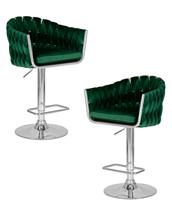Стул барный DOBRIN Набор 2 шт Стул барный DOBRIN MARCEL, зеленый велюр (MJ9-88) арт. LM-9692-N_CH-M_V-MJ9-88