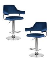 Стул барный DOBRIN Набор 2 шт Стул барный DOBRIN CHARLY, синий велюр (MJ9-117) арт. LM-5019-N_CH-M_V-MJ9-117