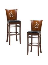 Стул барный DOBRIN Набор 2 шт Стул барный DOBRIN JERRY BAR, шоколад, чёрный арт. LMU-9131-N_TR_EL-black